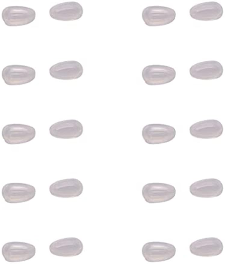 NicelyFit Lot of 10 Pairs Clear Nose Pads for Oakley Eyeglass Frames Keel Tincan Tinfoil Tailpin Caveat Feedback Holbrook Metal Tailback etc