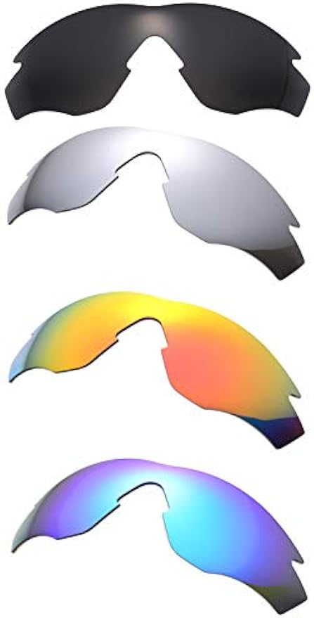 NicelyFit 4 Pairs Pack Polarized Replacement Lenses for Oakley M2 Sunglasses Glass Frames