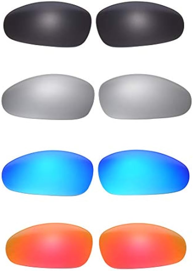 NicelyFit 4 Pairs Polarized Replacement Lenses for Oakley Juliet Sunglasses Glass Frame