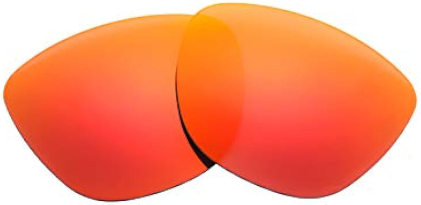 NicelyFit Polarized Replacement Lenses for Oakley Frogskins Sunglasses (Fire Red Mirror)