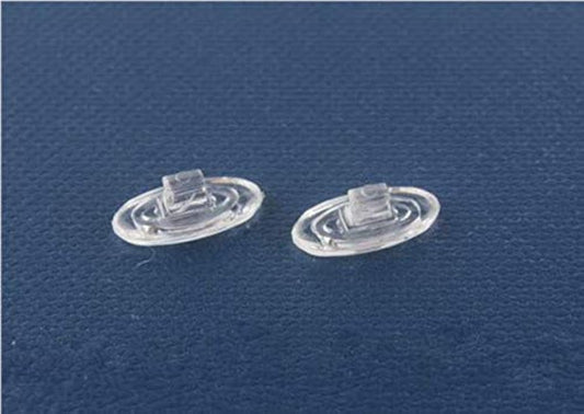 NicelyFit Clear Push-on Nose Pads for Oakley Eyeglass Frames OX5079 OX5038 OX5066 OX5088 OX3102 OX5040 OX5042 etc. (Clear - 6 Pairs)