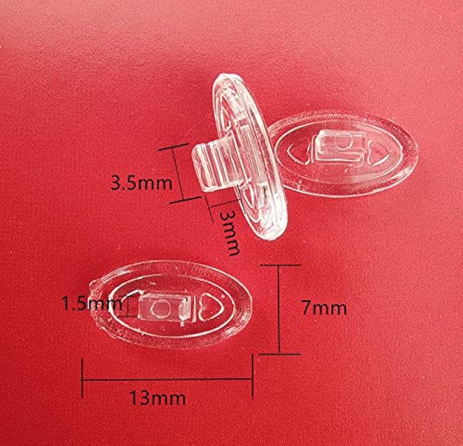 NicelyFit Clear Silicon Rubber Nose Pads for Oakley Glass Frames OX5079 OX5038 OX5066 OX5088 OX3102 OX5040 OX5042 etc.