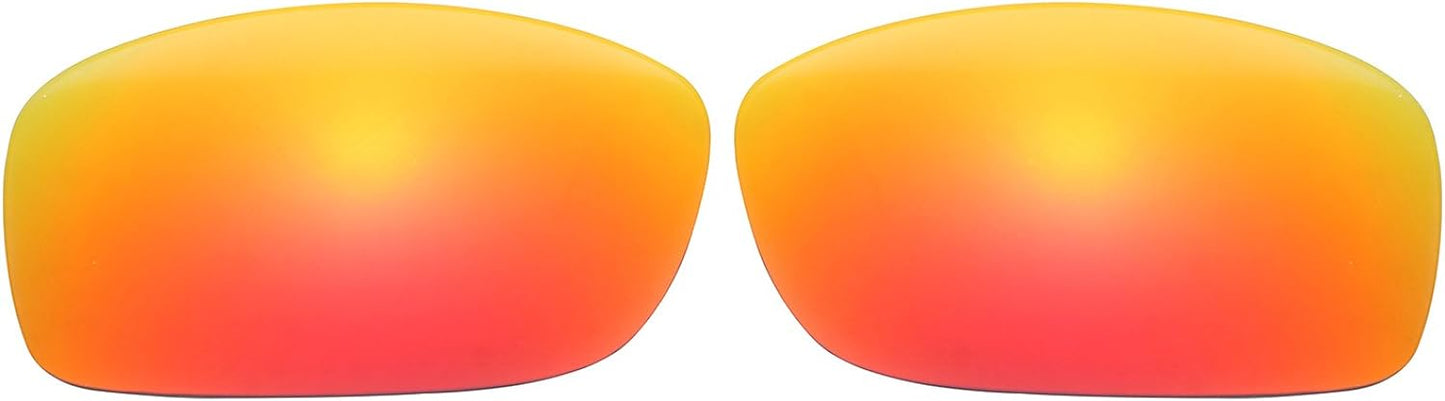 NicelyFit Replacement Lenses for Oakley Fives Squared Sunglasses (Iridium, Fire Red Polarized)