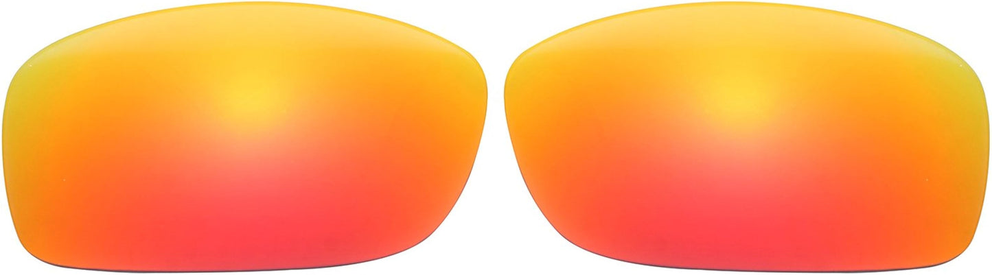 NicelyFit Replacement Lenses for Oakley Fives Squared Sunglasses (Iridium, Fire Red Polarized)