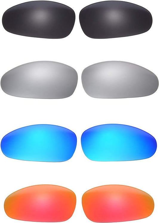 NicelyFit 4 Pairs Polarized Replacement Lenses for Oakley Juliet Sunglasses Glass Frame