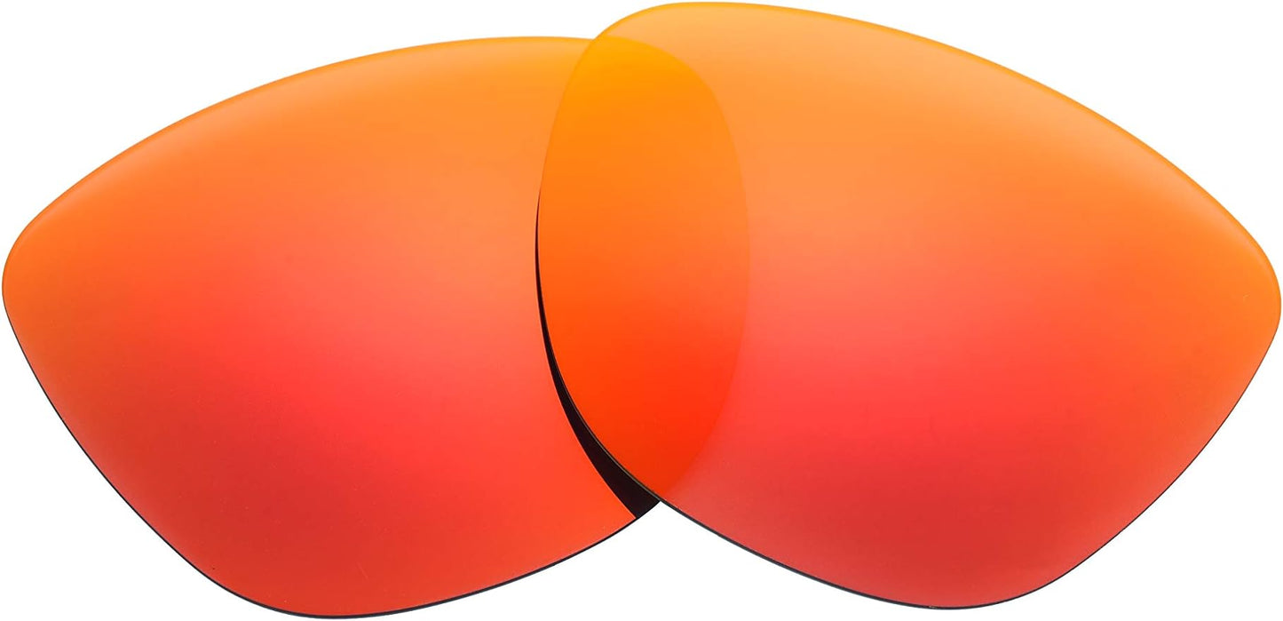 NicelyFit Polarized Replacement Lenses for Oakley Frogskins Sunglasses (Fire Red Mirror)