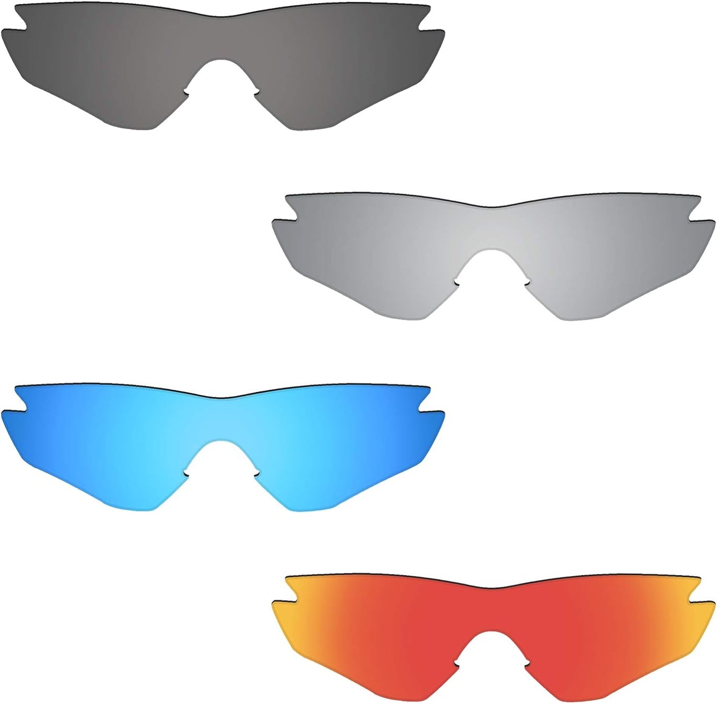 4 Pair Polarized Replacement Lenses for Oakley M2 Asian Fit Sunglasses