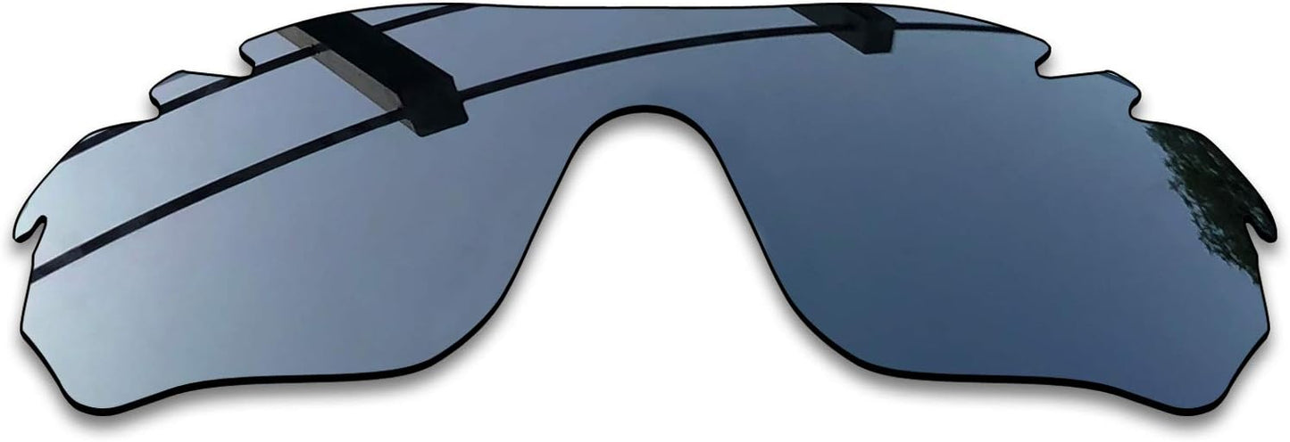 SEEABLE Premium Polarized Mirror Replacement Lenses for Oakley RadarLock Edge Vented OO9183 Sunglasses - Black Chrome Mirror