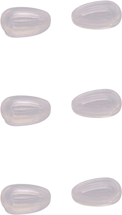 Lot of 3 Pairs NicelyFit Clear Nose Pads for Oakley Eyeglass Frames Keel Tincan Tinfoil Tailpin Caveat Feedback Holbrook Metal Tailback etc