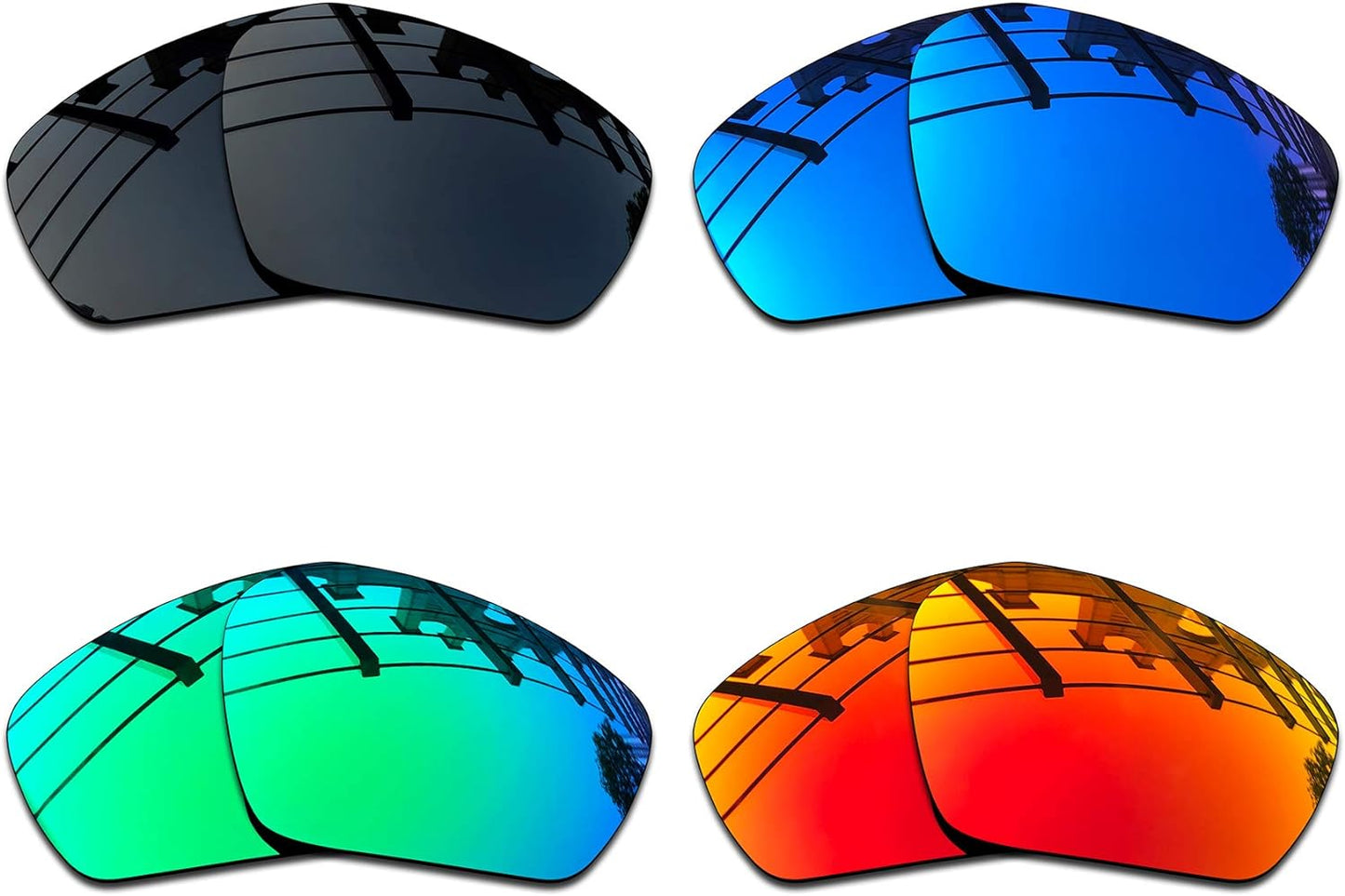 SEEABLE Premium Polarized Mirror Replacement Lenses & Rubber Kit for Oakley Field Jacket OO9402 Sunglasses