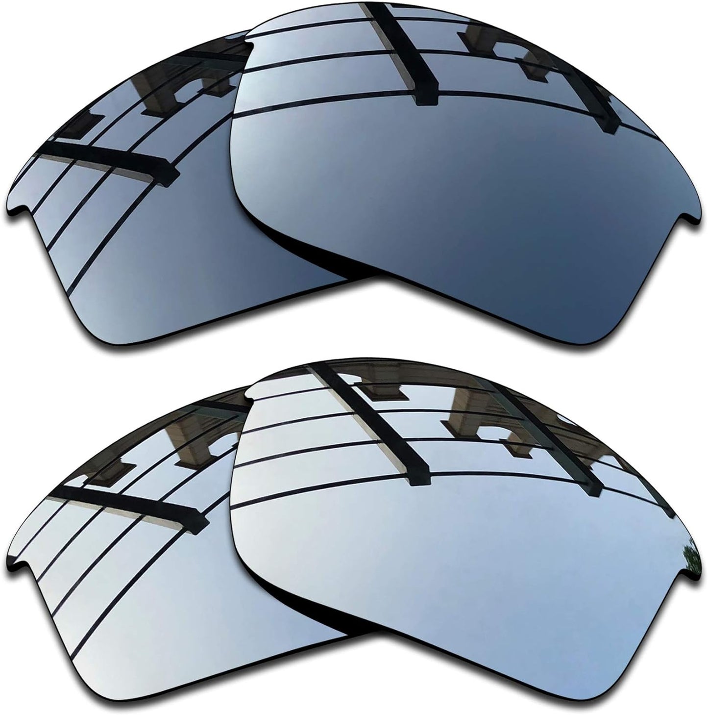 SEEABLE Premium Polarized Mirror Replacement Lenses & Nose Piece for Oakley Flak Jacket Sunglasses