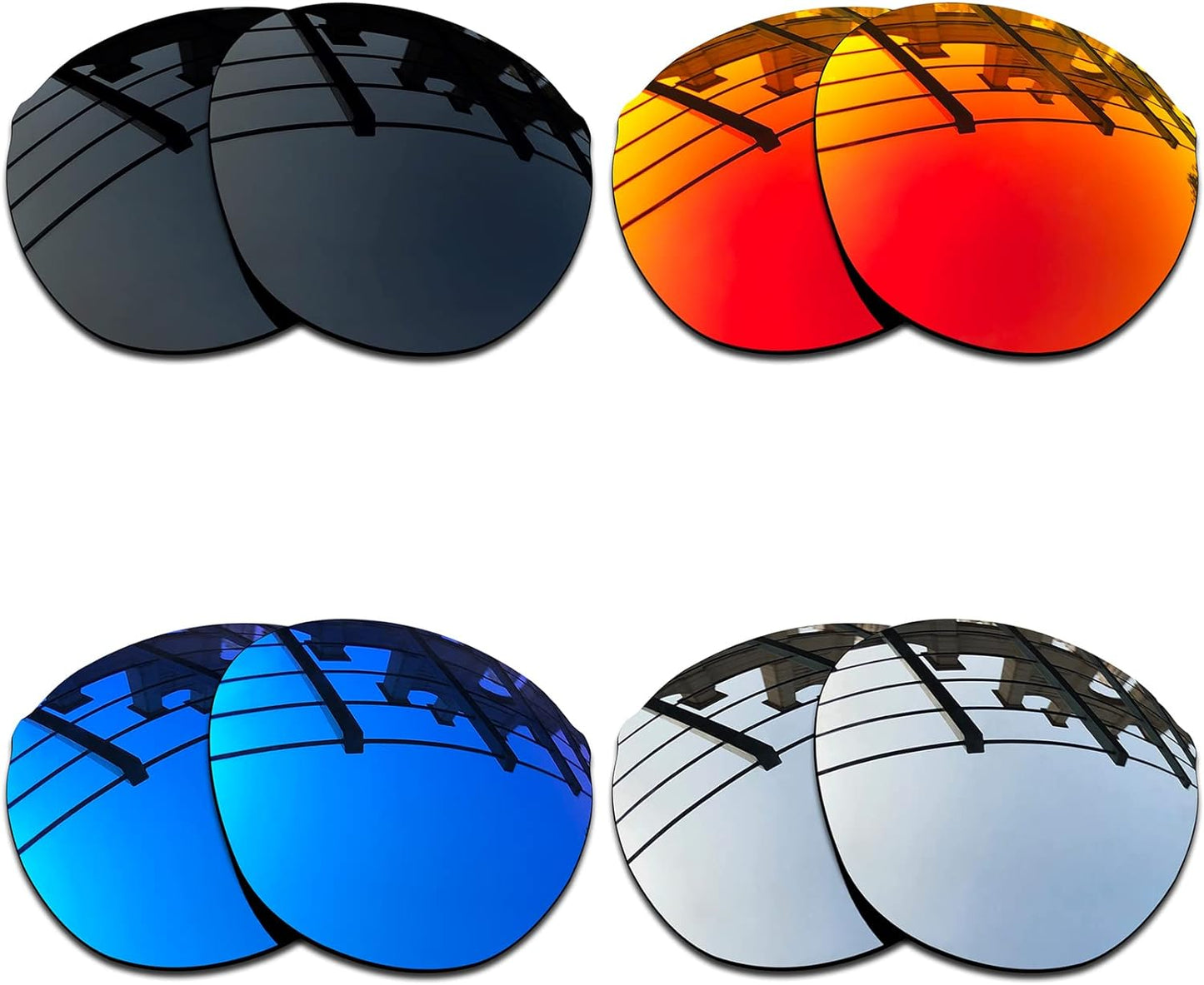 SEEABLE Premium Polarized Mirror Replacement Lenses for Oakley Spindrift OO9474-52mm Sunglasses