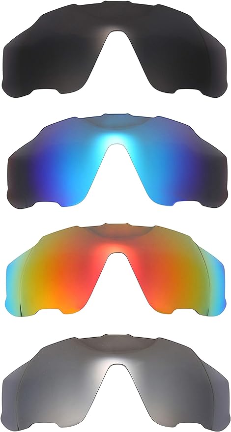 NicelyFit 4 Pairs Polarized Replacement Lenses for Oakley Jawbreaker Sunglasses Glass Frames