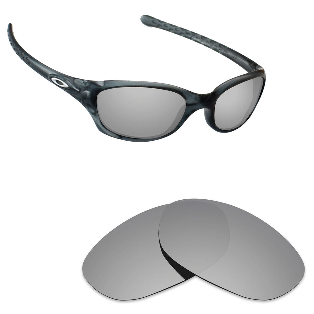 Hawkry Polarized Replacement Lense for-Oakley Fives 2.0 Sunglass Silver Titanium