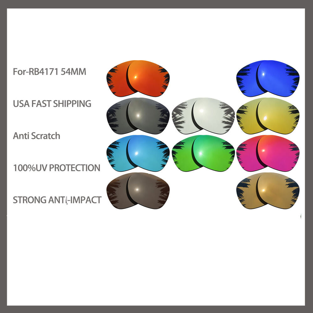 US Replacement Polarized Lenses for-RB4171 54MM Sunglasses Anti Scratch