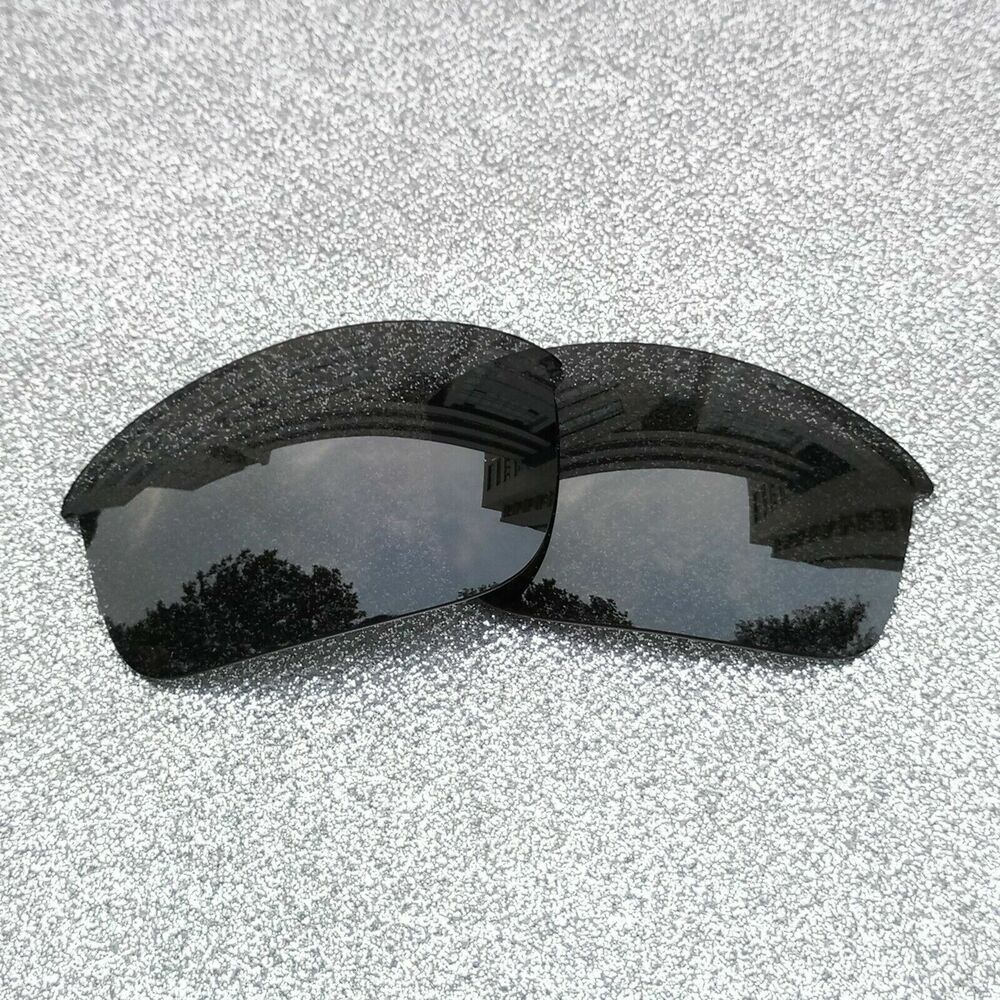 2 Sets of Black Polarized Replacement Lenses For-Oakley Flak Jacket XLJ Frame