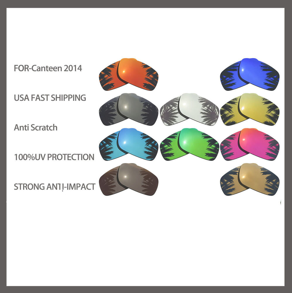 US Replacement Polarized Lenses for-Oakley Canteen 2014 OO9225 Anti Scratch