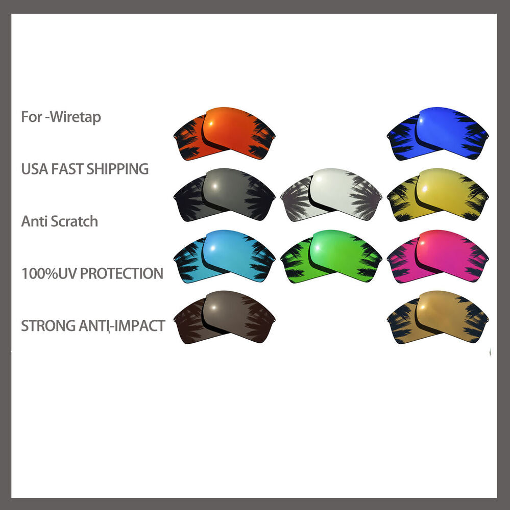 US Replacement Polarized Lenses for-Oakley Wiretap OO4071 Anti Scratch