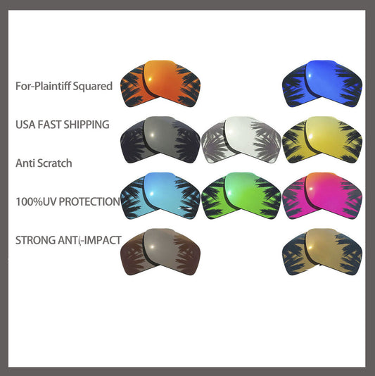 US Replacement Polarized Lenses for-Oakley Plaintiff Squared Anti Scratch