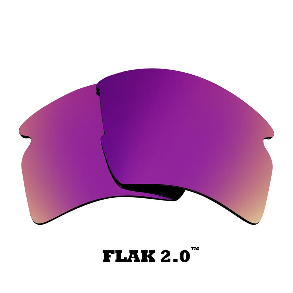 LenSwitch Replacement Lenses for Oakley Flak 2.0 XL Sunglasses Purple Mirror