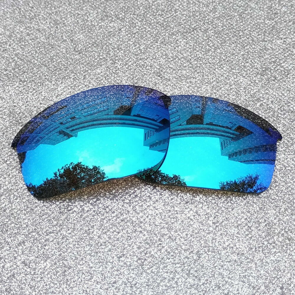 2 Sets of Ice Blue Polarized Replacement Lenses For-Oakley Flak Jacket XLJ Frame