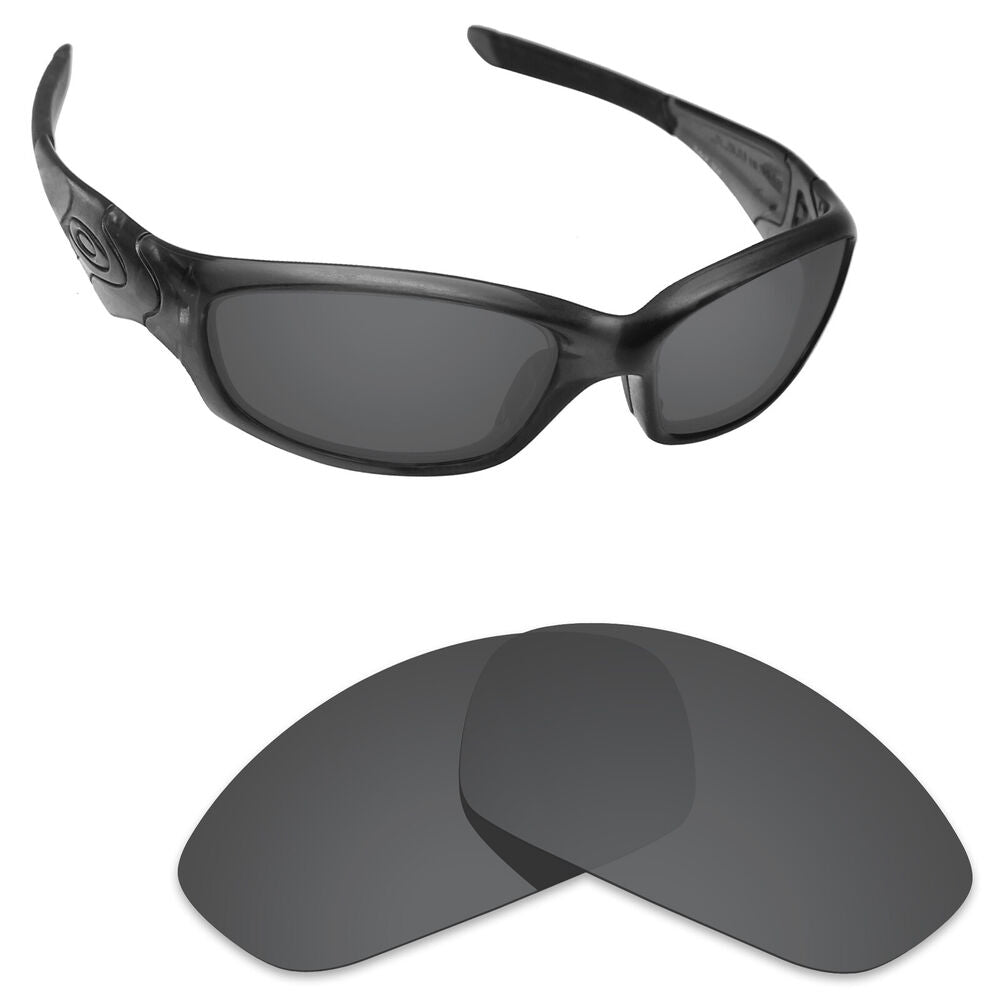 Hawkry Polarized Replacement Lenses for-Oakley Straight Jacket 2007 Black