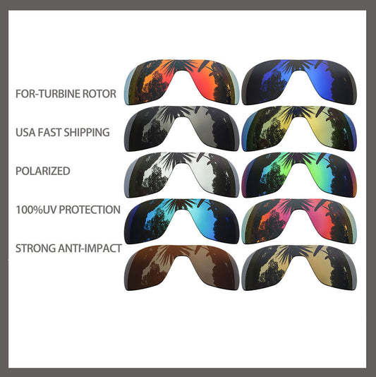 US Replacement Polarized Lenses for-Oakley Turbine Rotor OO9307 Anti Scratch