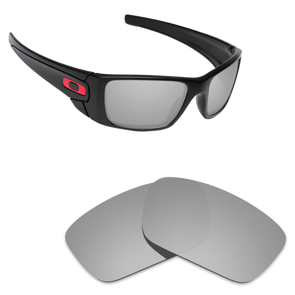 Hawkry Polarized Replacement Lens for-Oakley Fuel Cell Sunglass Silver Mirror