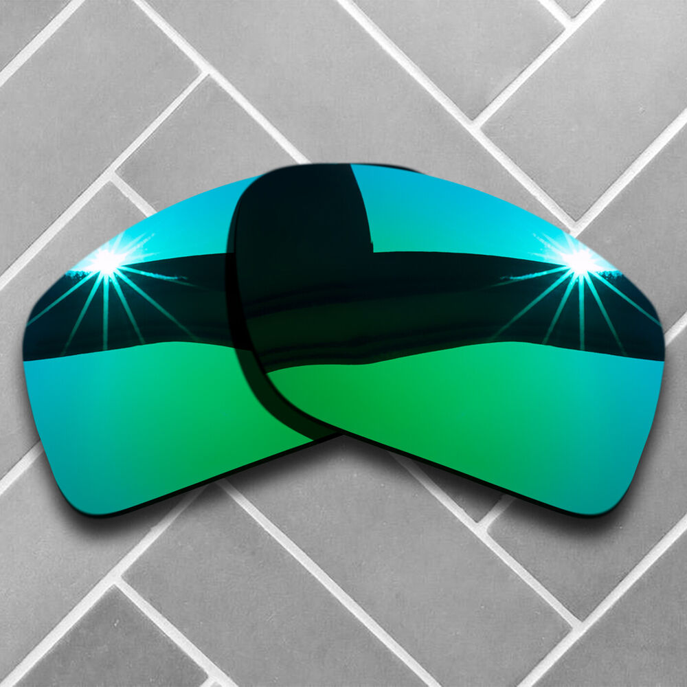 Polarized Jade Green Mirrored Replacement Lenses for-Oakley Big Taco Sunglasses
