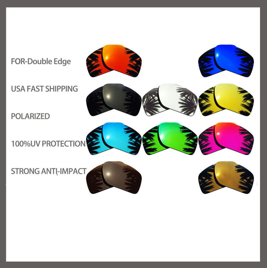 US Replacement Polarized Lenses for-Oakley Double Edge OO9380 Anti Scratch