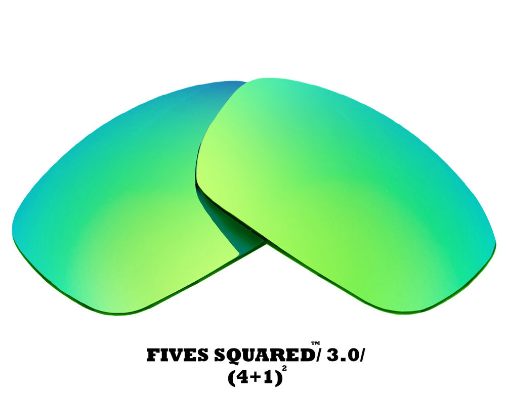 LenSwitch Replacement Lenses for Oakley Fives 3.0 Sunglasses Green Mirror