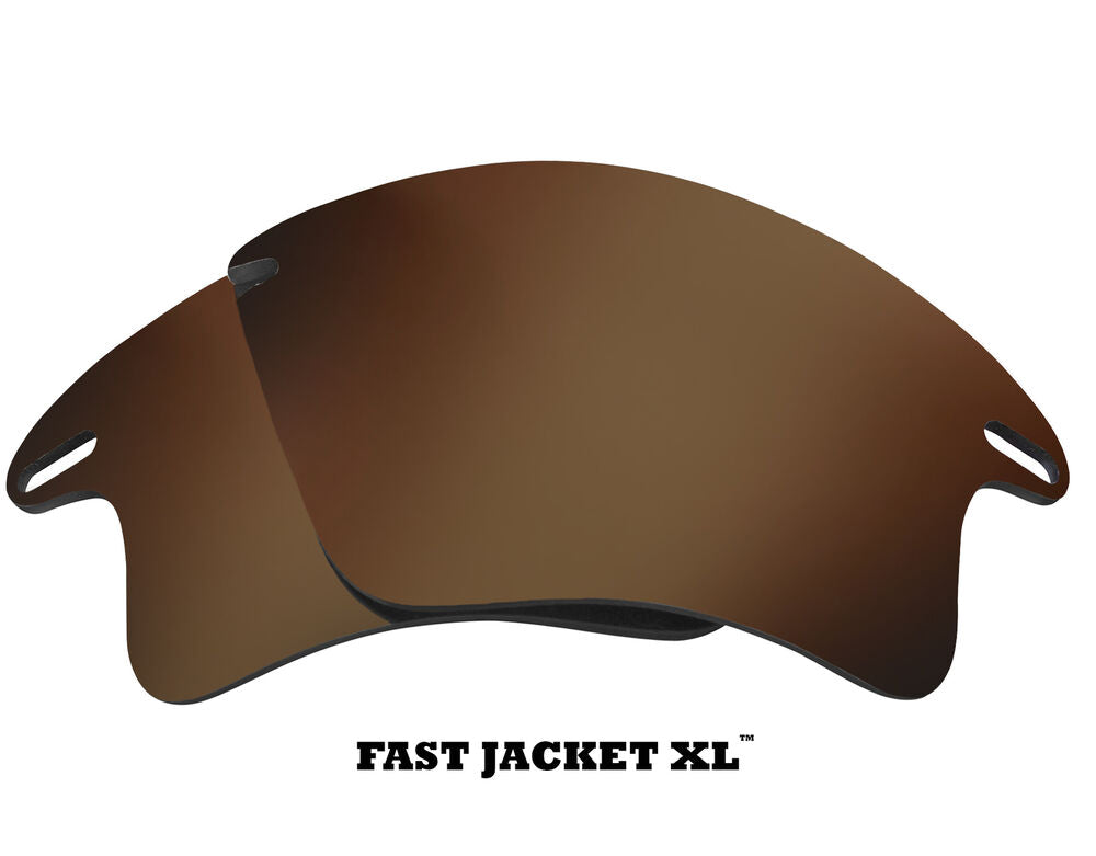 LenSwitch Replacement Lenses for Oakley Fast Jacket XL Sunglasses Dark Brown