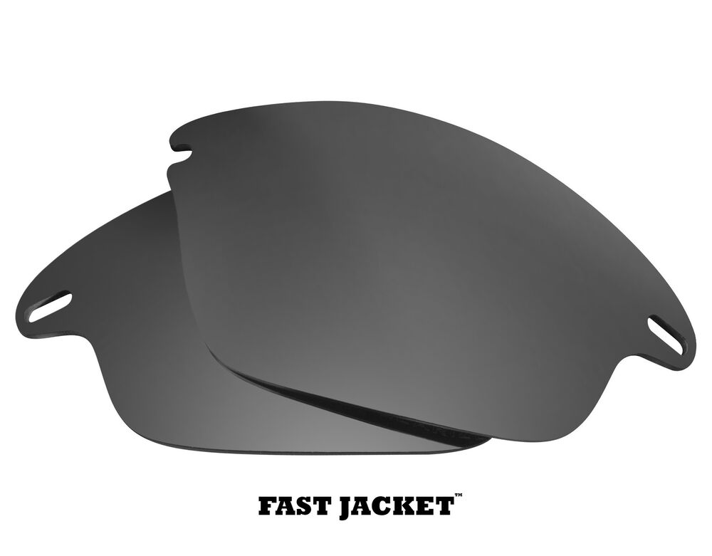 LenSwitch Replacement Lenses for Oakley Fast Jacket Sunglasses Dark Black