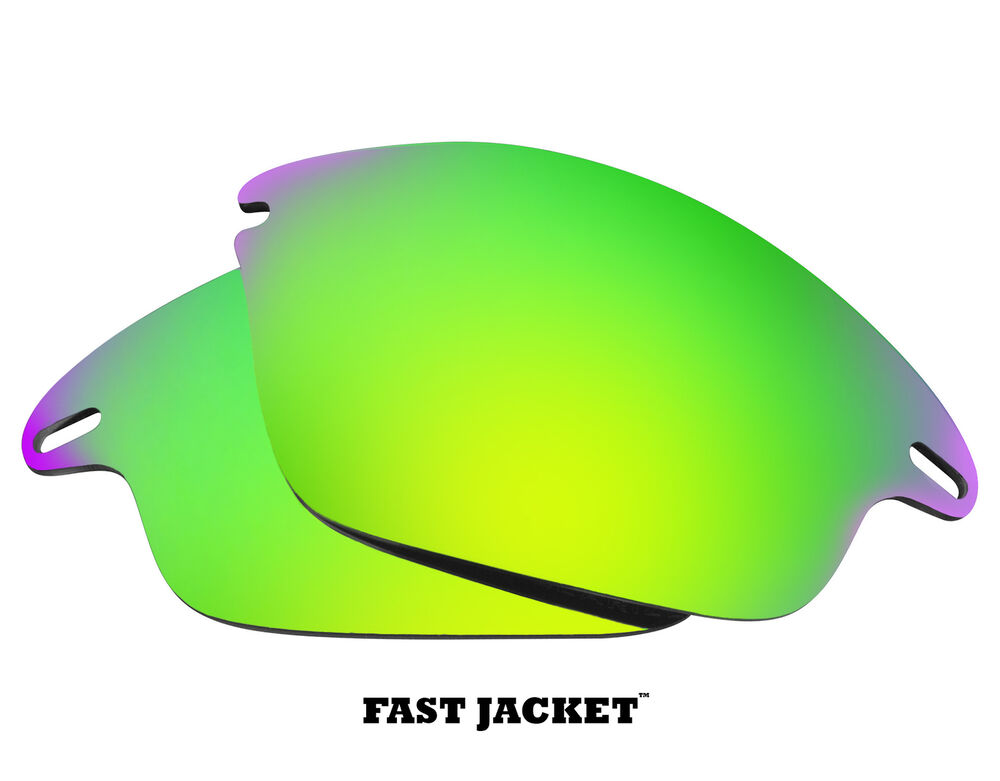 LenSwitch Polarized Replacement Lenses for Oakley Fast Jacket Sunglasses Green