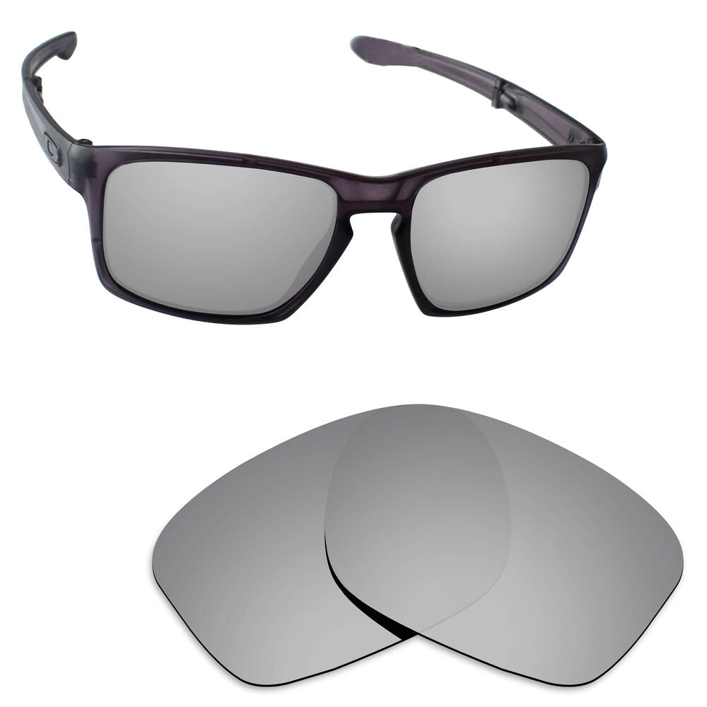 Hawkry Polarized Replacement Lenses for-Oakley Sliver Sunglass Stealth Black