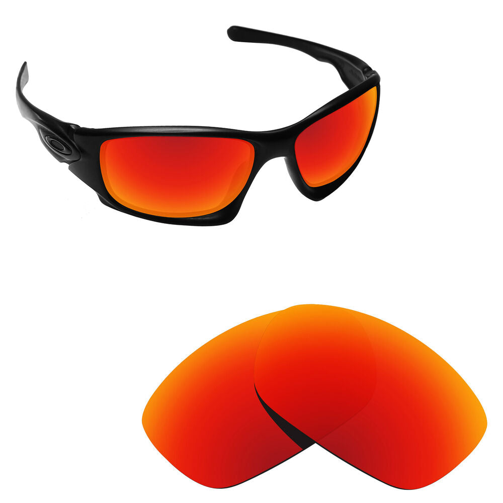 Hawkry Polarized Replacement Lenses for-Oakley Ten Sunglass Orange Red Mirror