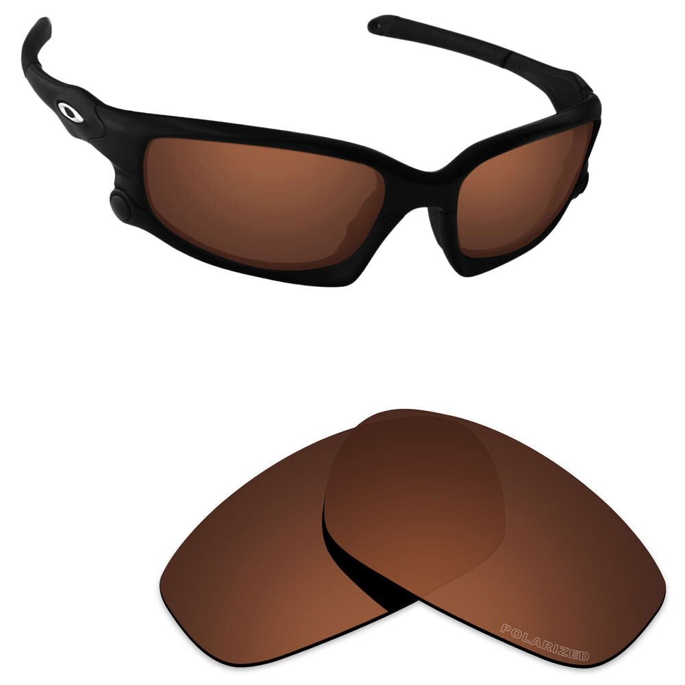 Hawkry SaltWater Proof Brown Replacement Lenses for-Oakley Split Jacket