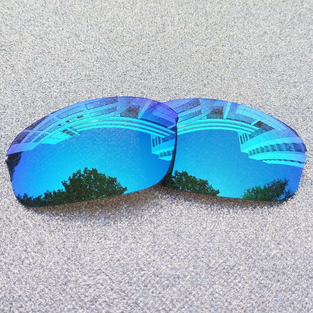 2 Sets Ice Blue Polarized Replacement Lenses For-Oakley Half Wire 2.0 Sunglass