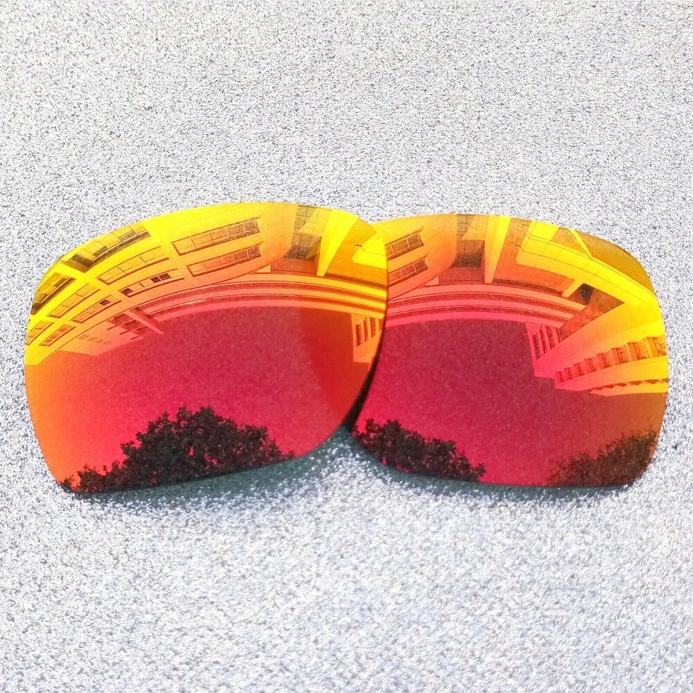 Fire Red Polarized Replacement Lenses For-Oakley Deviation Sunglass OO4061