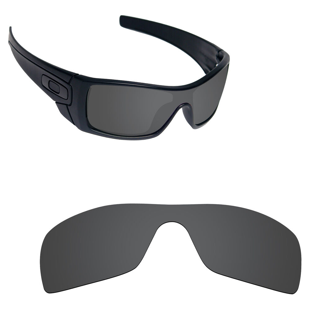 Hawkry Polarized Replacement Lenses for-Oakley Batwolf Sunglass Stealth Black