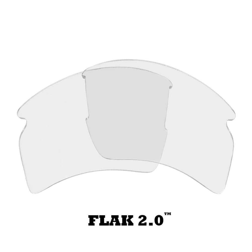 LenSwitch Replacement Lenses for Oakley Flak 2.0 XL Sunglasses Crystal Clear