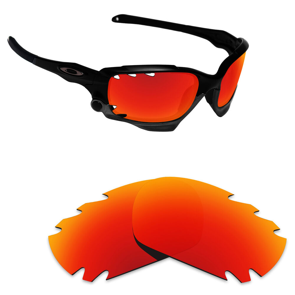 Hawkry Polycarbonate Replacement Lenses for-Oakley Jawbone Vented - Fire Red