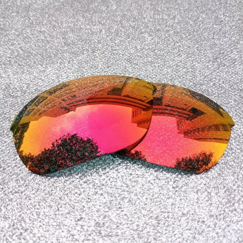 Fire Red Polarized Replacement Lenses For-Oakley Half Jacket 2.0 Sunglass OO9144