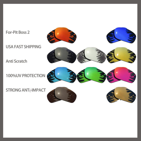 US Replacement Polarized Lenses for-Oakley Pit Boss 2 OO9137 Anti Scratch