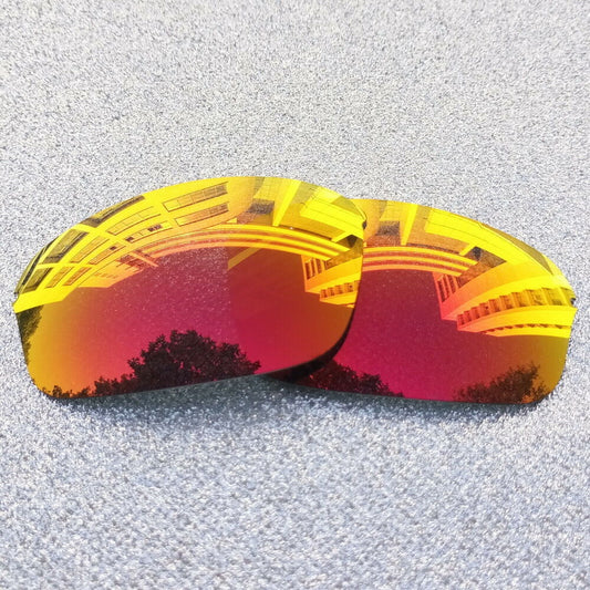 2 Sets Fire Red Polarized Replacement Lenses For-Oakley Half Wire 2.0 Sunglass