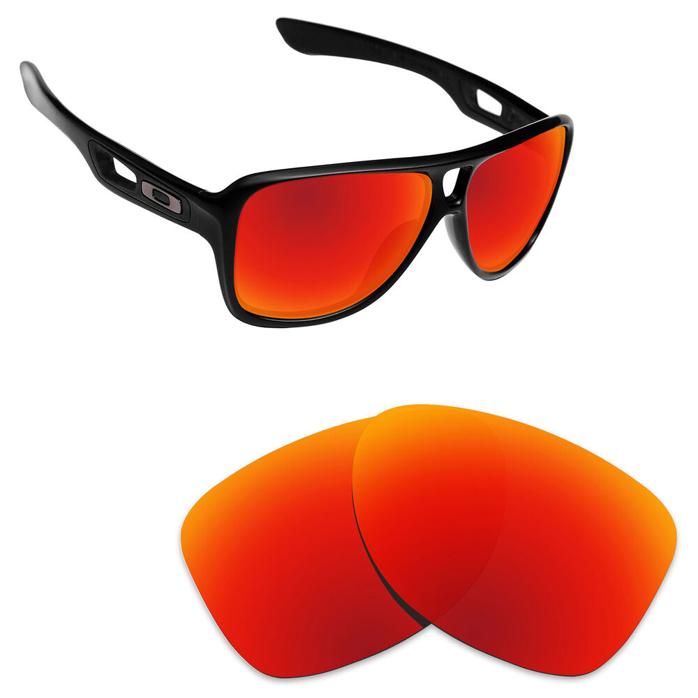 Hawkry Polycarbonate Replacement Lenses for-Oakley Sunglass Dispatch 2-Fire Red