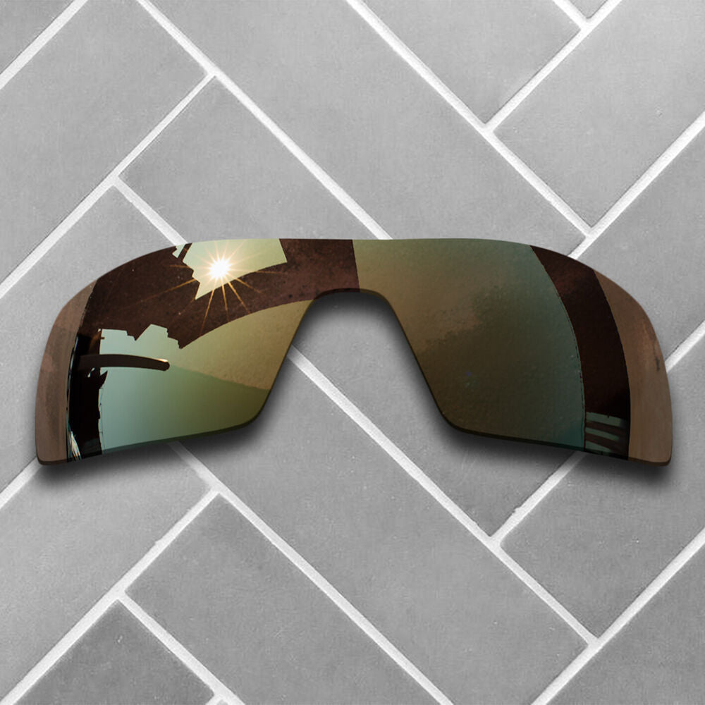 Polarized Copper Mirrored Replacement Lenses for-Oakley Oil Rig Sunglasses