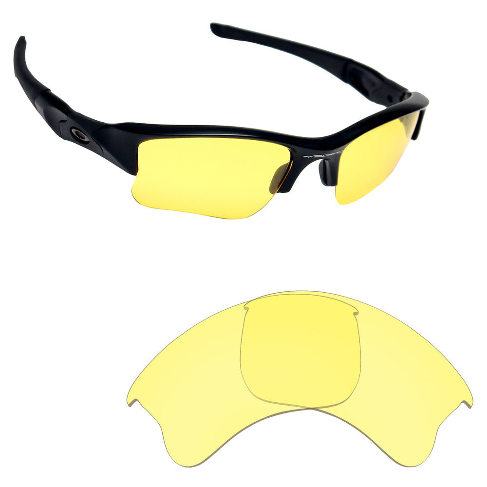 Hawkry Replacement Lenses for-Oakley Flak Jacket XLJ HD Yellow