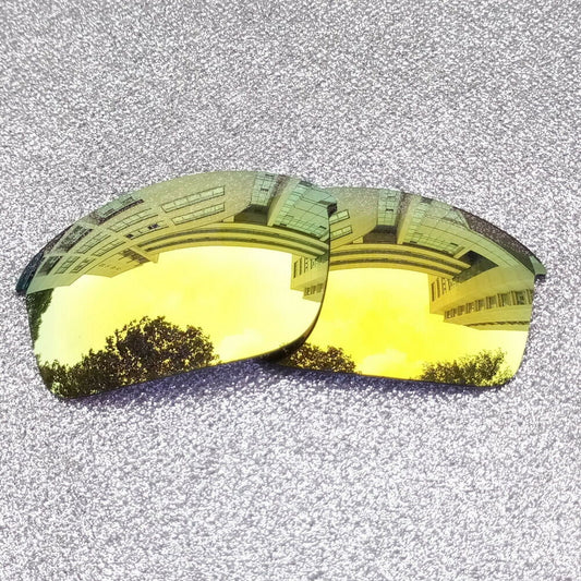 24K Gold Polarized Replacement Lenses For-Oakley Flak Jacket Sunglass