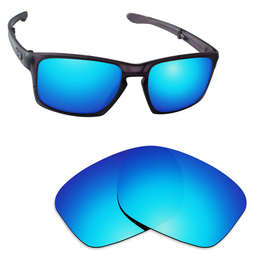 Hawkry Polarized Replacement Lenses for-Oakley Sliver F Sunglass Ice Blue